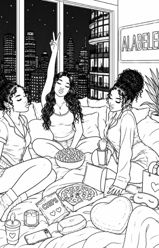 Girl Just Wanna Have Fun : Coloring Book