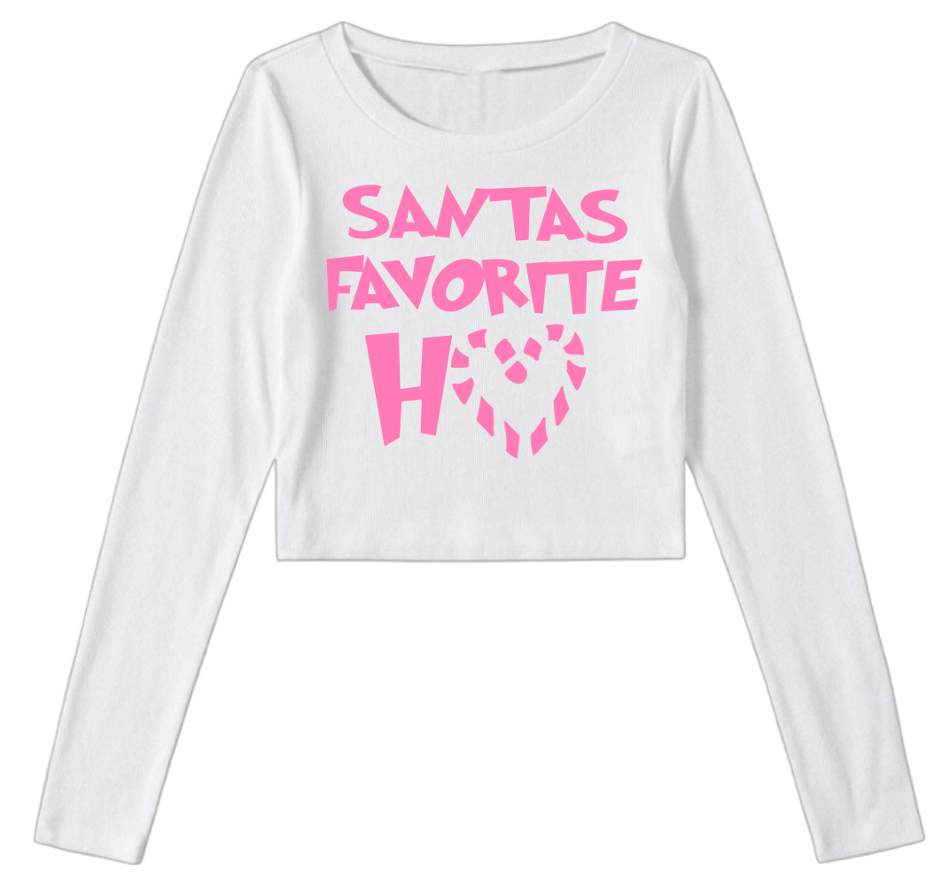 Santa's Hoe Cropped Long sleeve