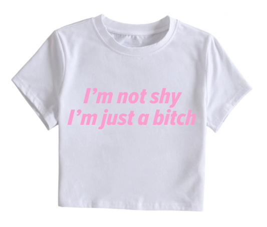 I’m not shy crop top