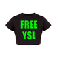 FREE YSL Black Crop Top