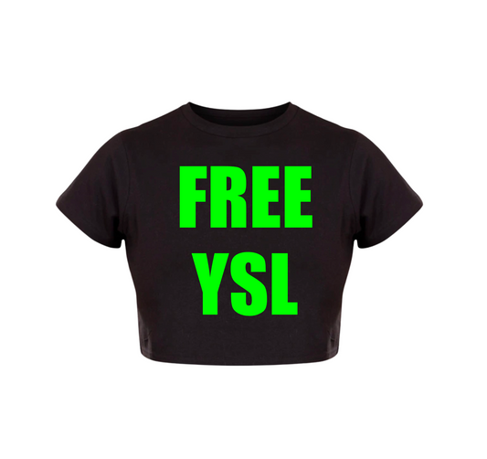 FREE YSL Black Crop Top