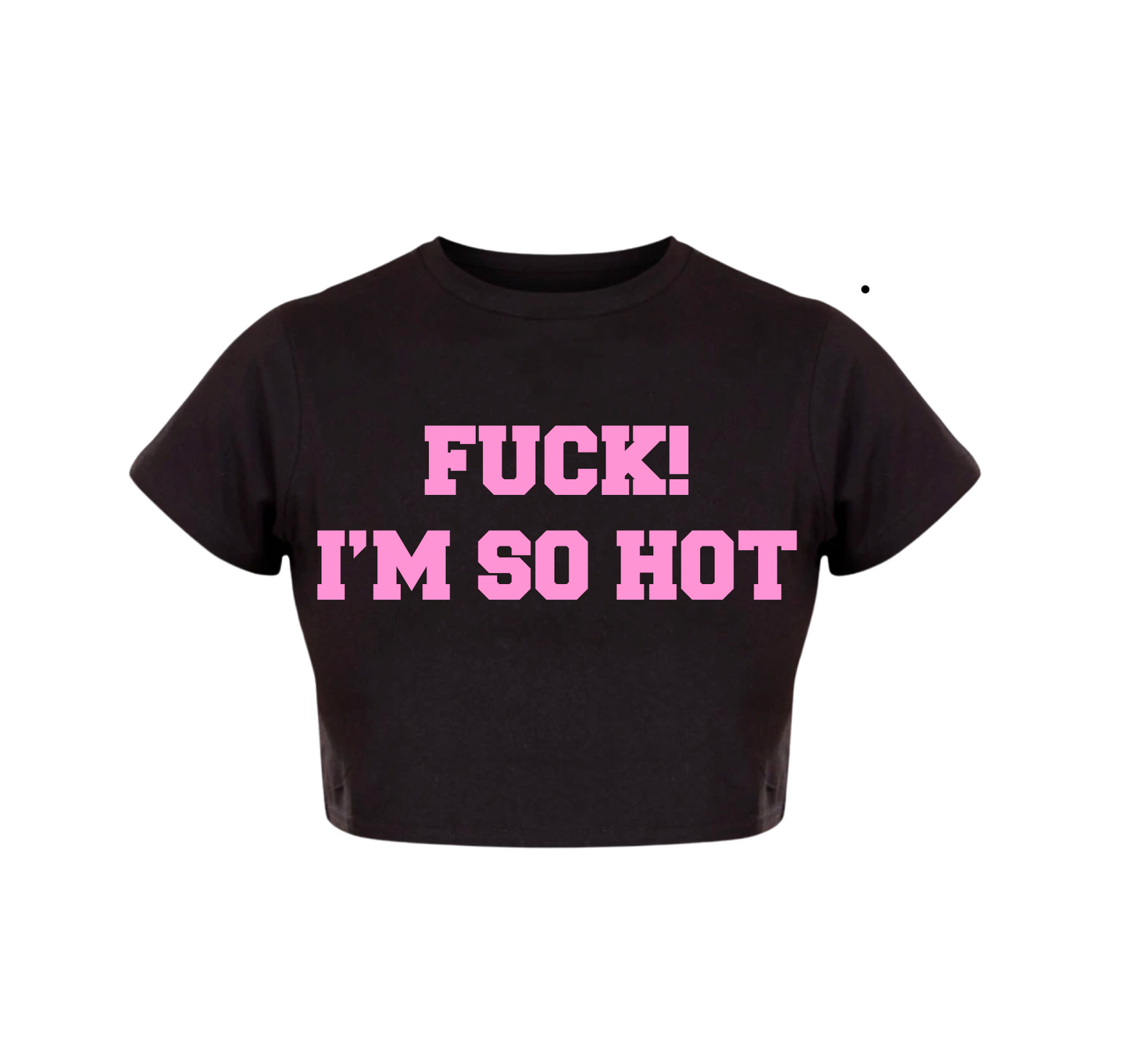 I’m so hot black crop top