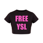 FREE YSL Black Crop Top