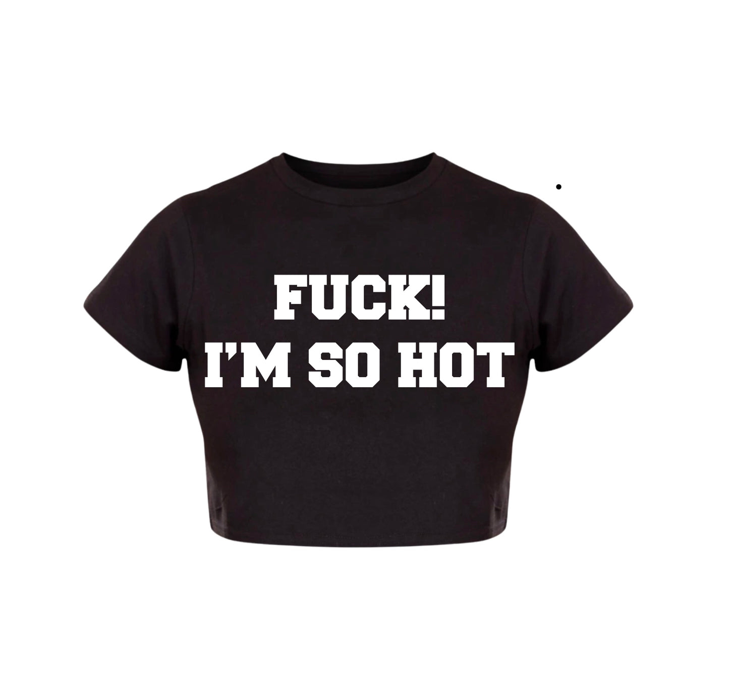 I’m so hot black crop top