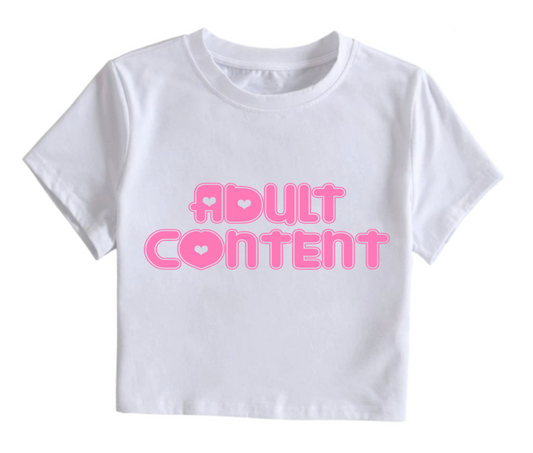 Adult content crop top