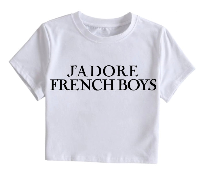 J'adore French boys Crop Top