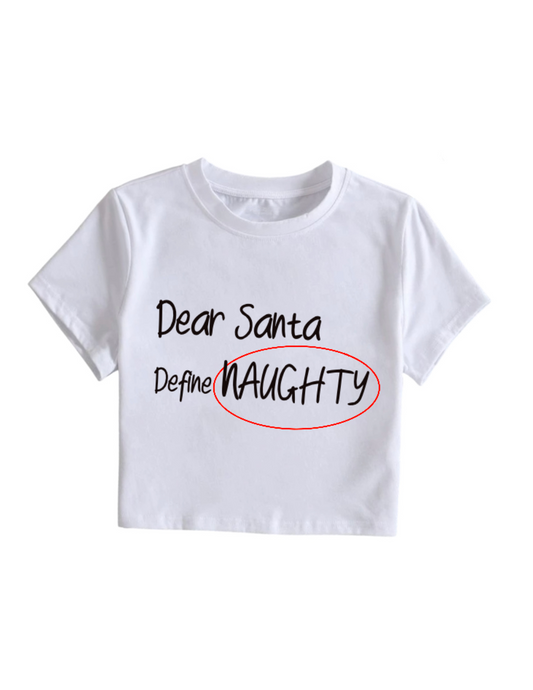 Dear Santa Crop Top