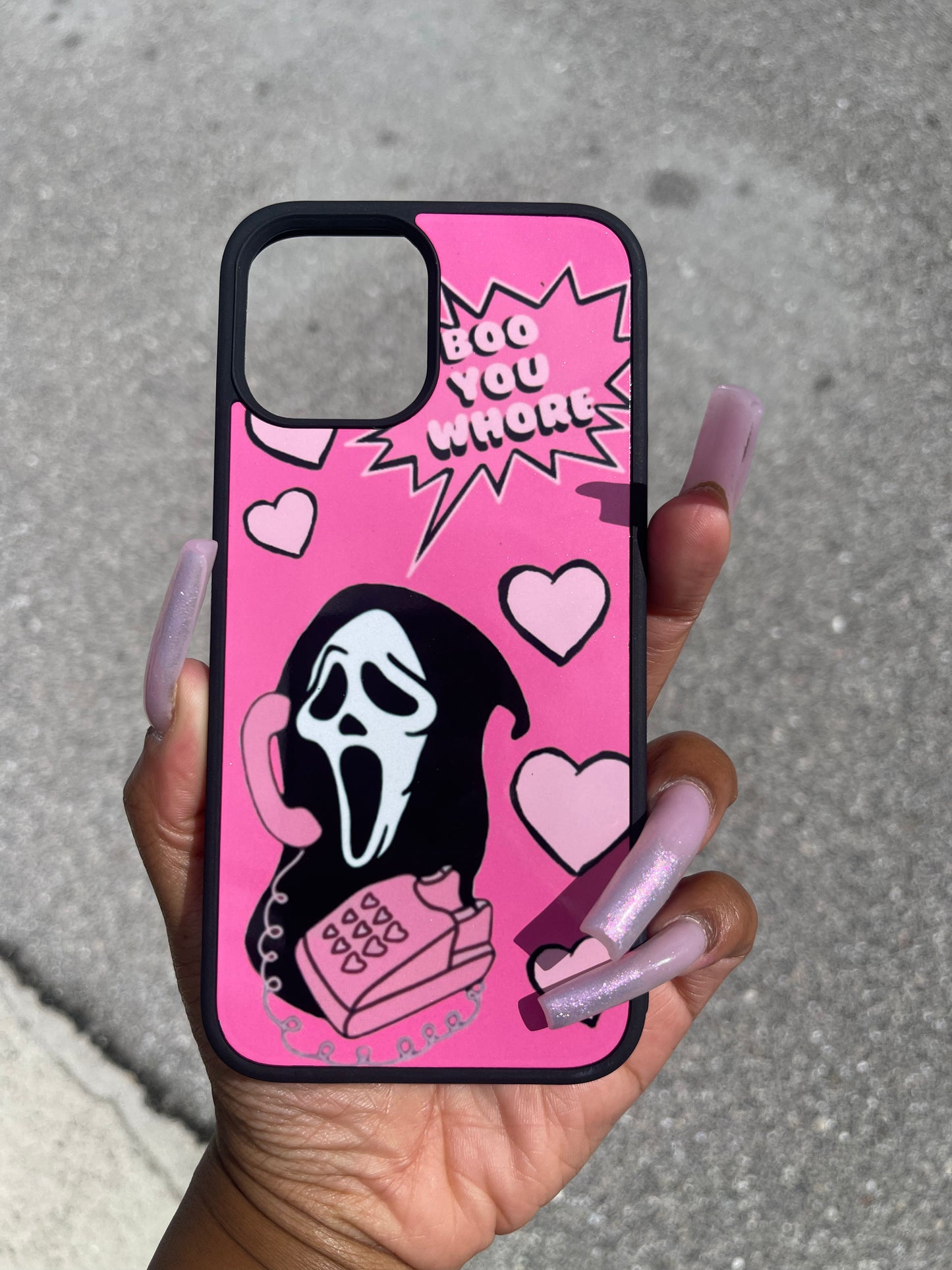 Boo You Whore iphone case