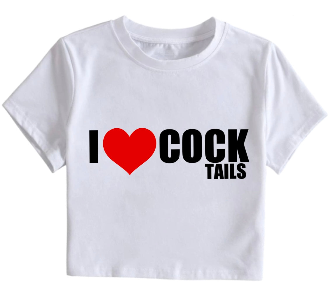 I Love Cocktails Crop Top